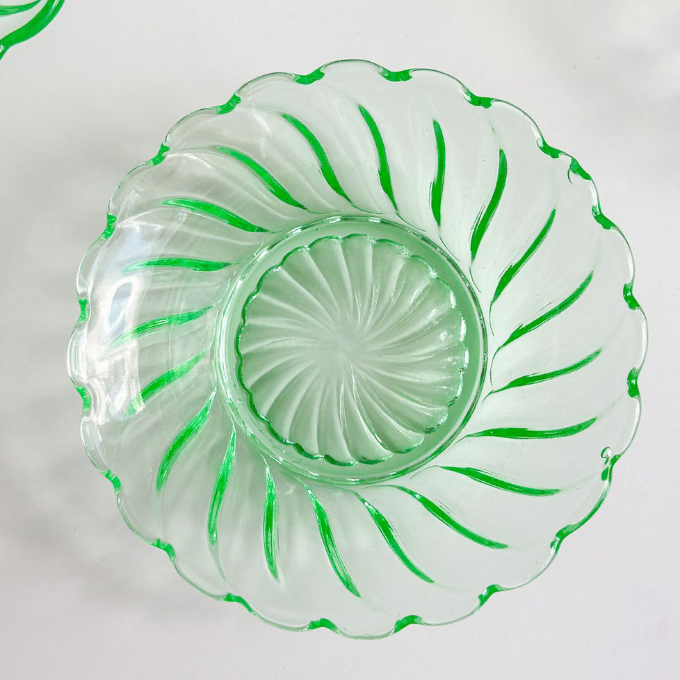 Set of 4 Uranium Glass Bowls