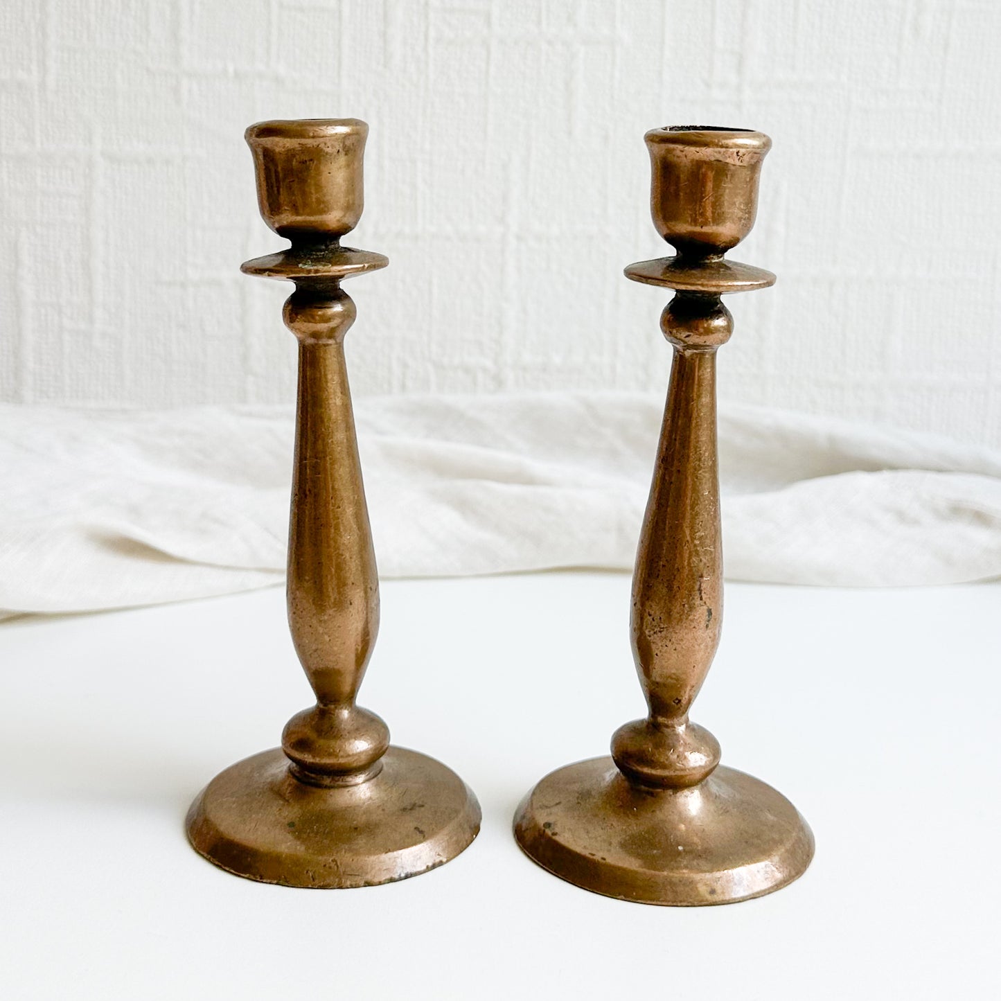 Pair of Bronze Candlesticks