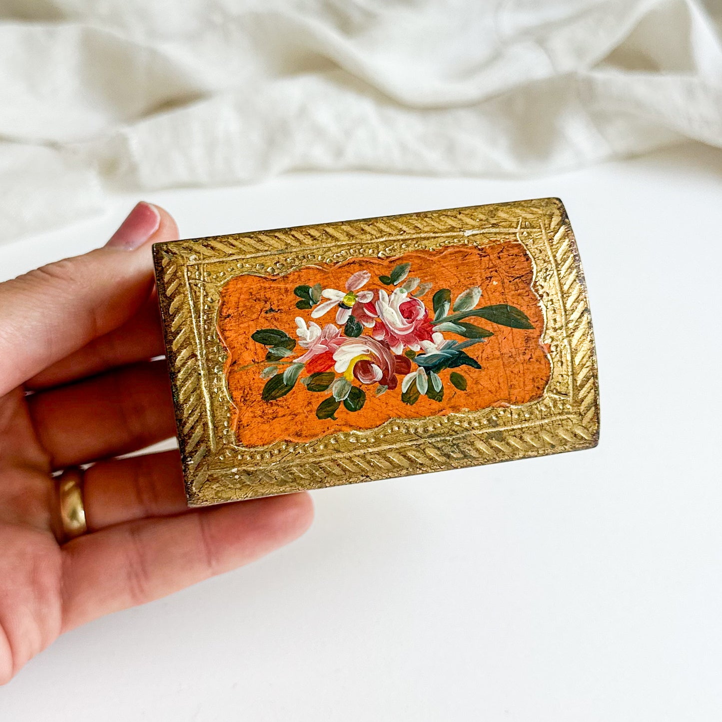 Small Hand Painted Florentine Box