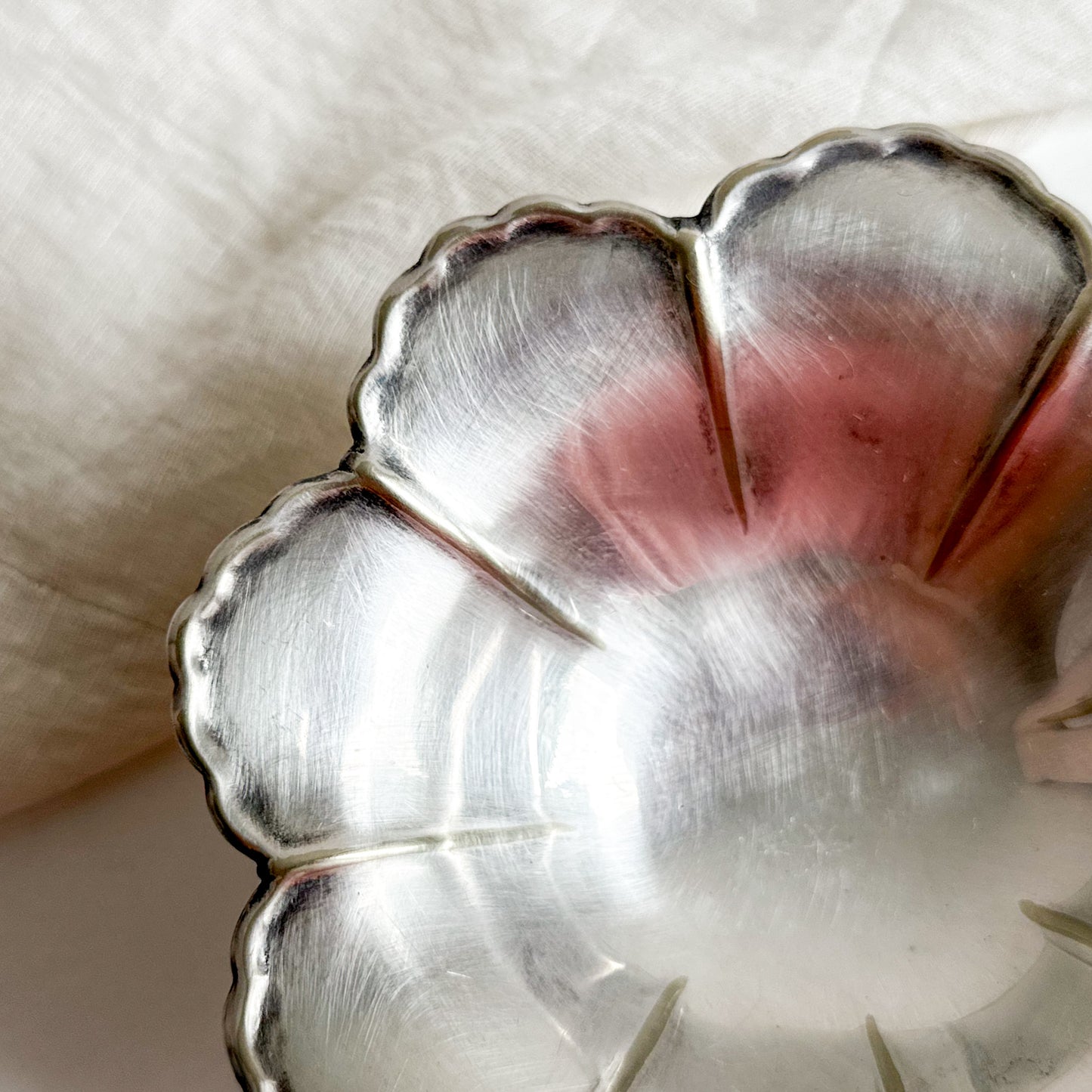 Flower Shaped Silver Plated Pedestal Dish