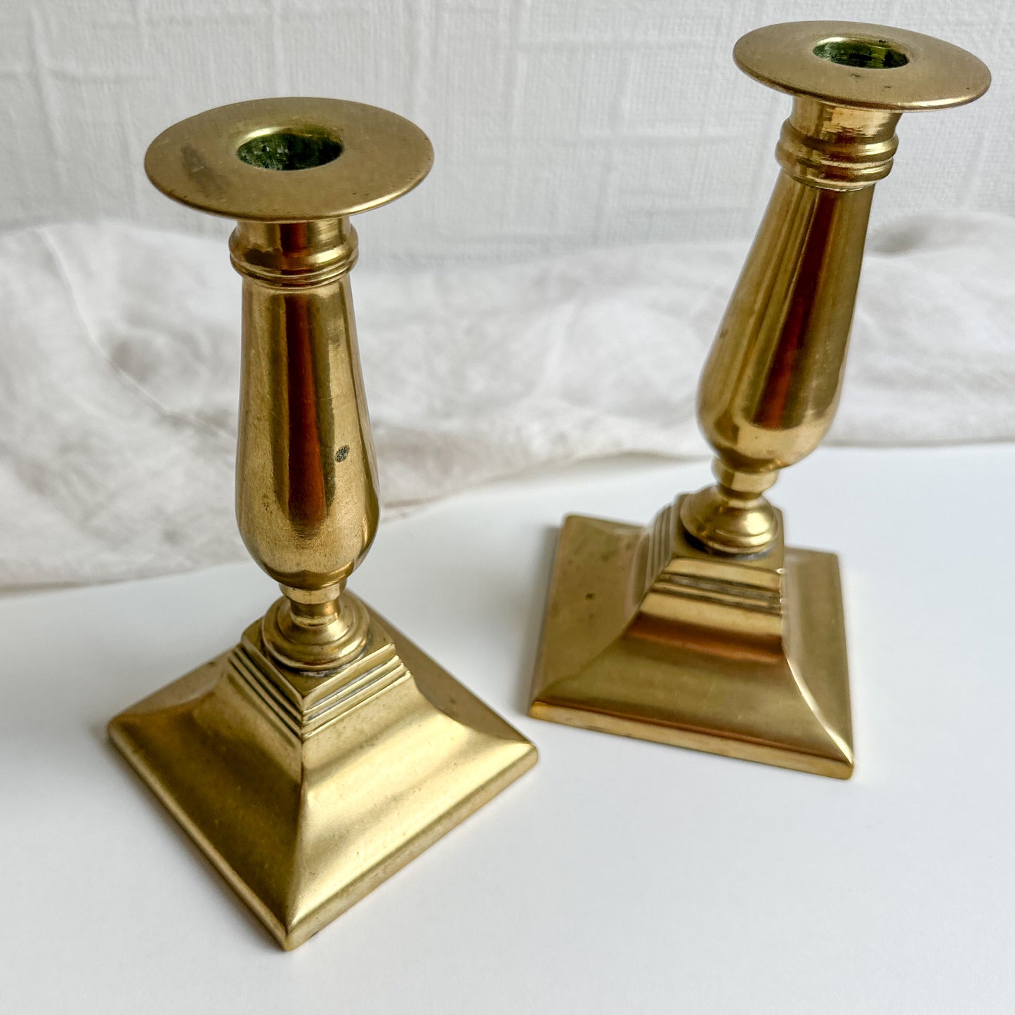 Pair of Antique Brass Candlesticks