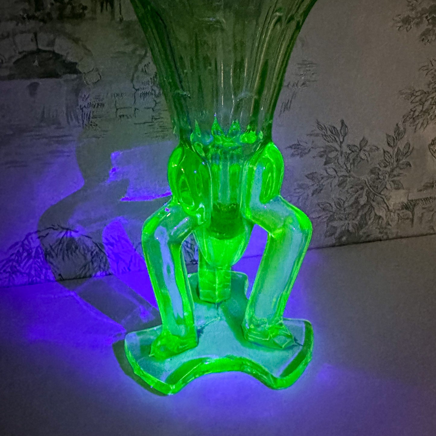 Art Deco Uranium Glass Vase