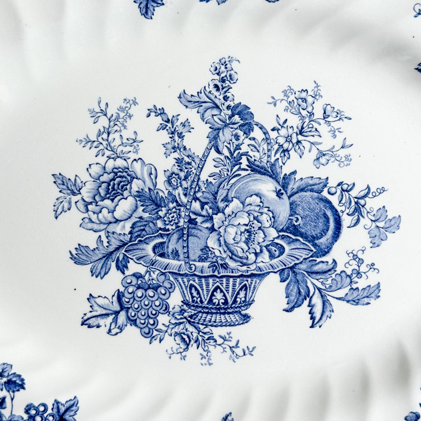 Blue Transferware Oval Platter by Myott Meakin