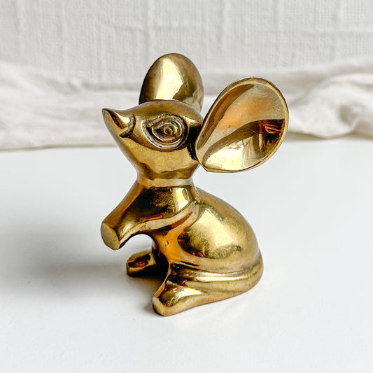 Brass Mouse Figurine
