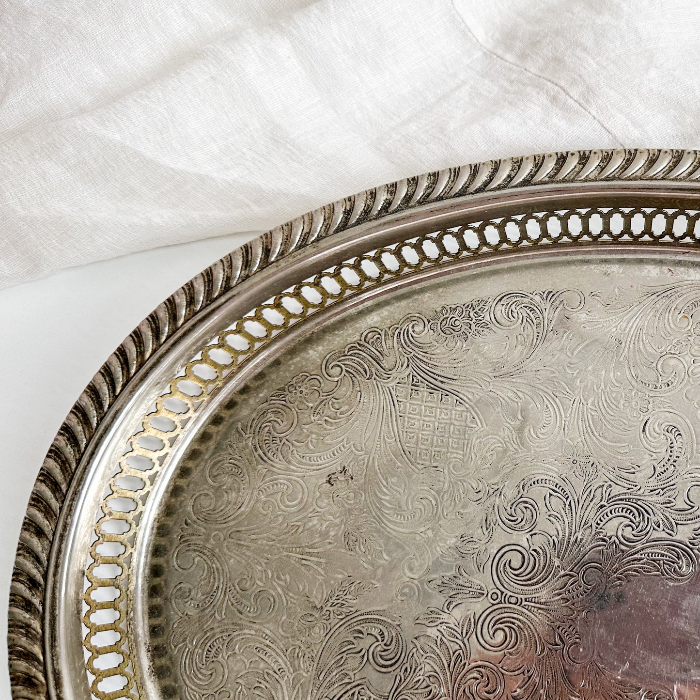 Silver Plated Oval Serving Tray