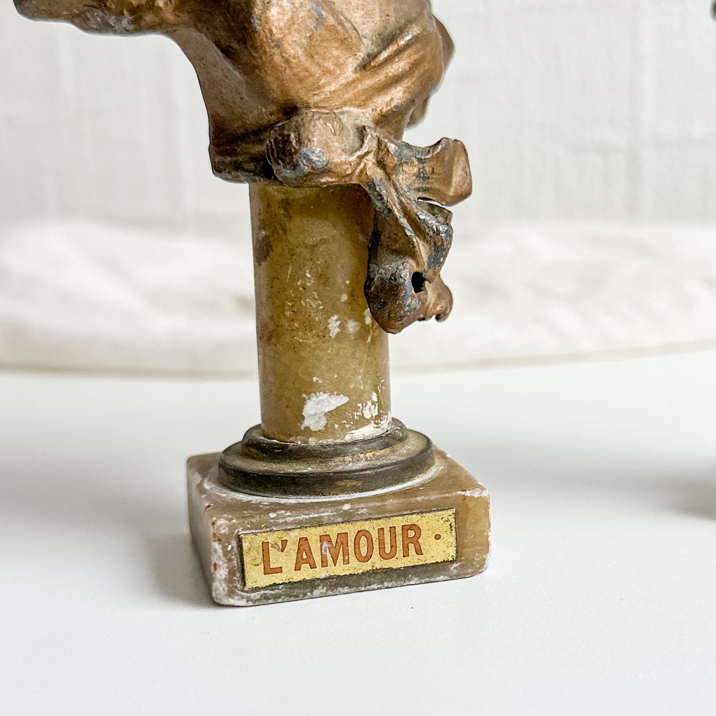 Pair of Antique Spelter Busts