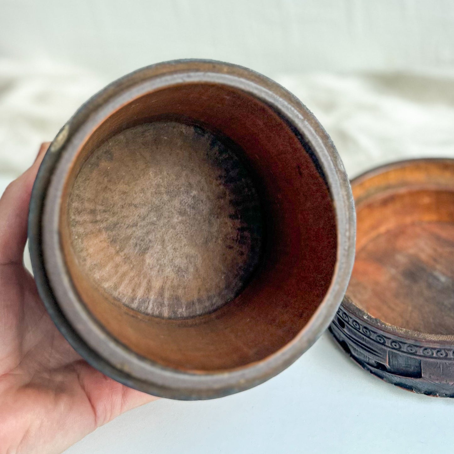 Chinese Carved Bamboo Tobacco Box