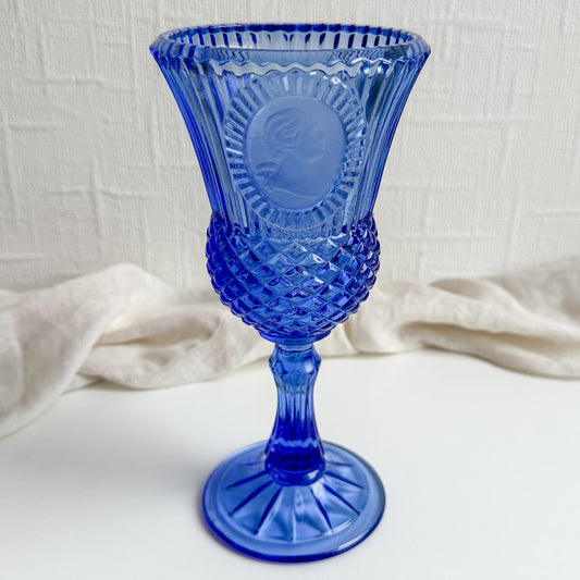 Avon Blue Glass Goblet