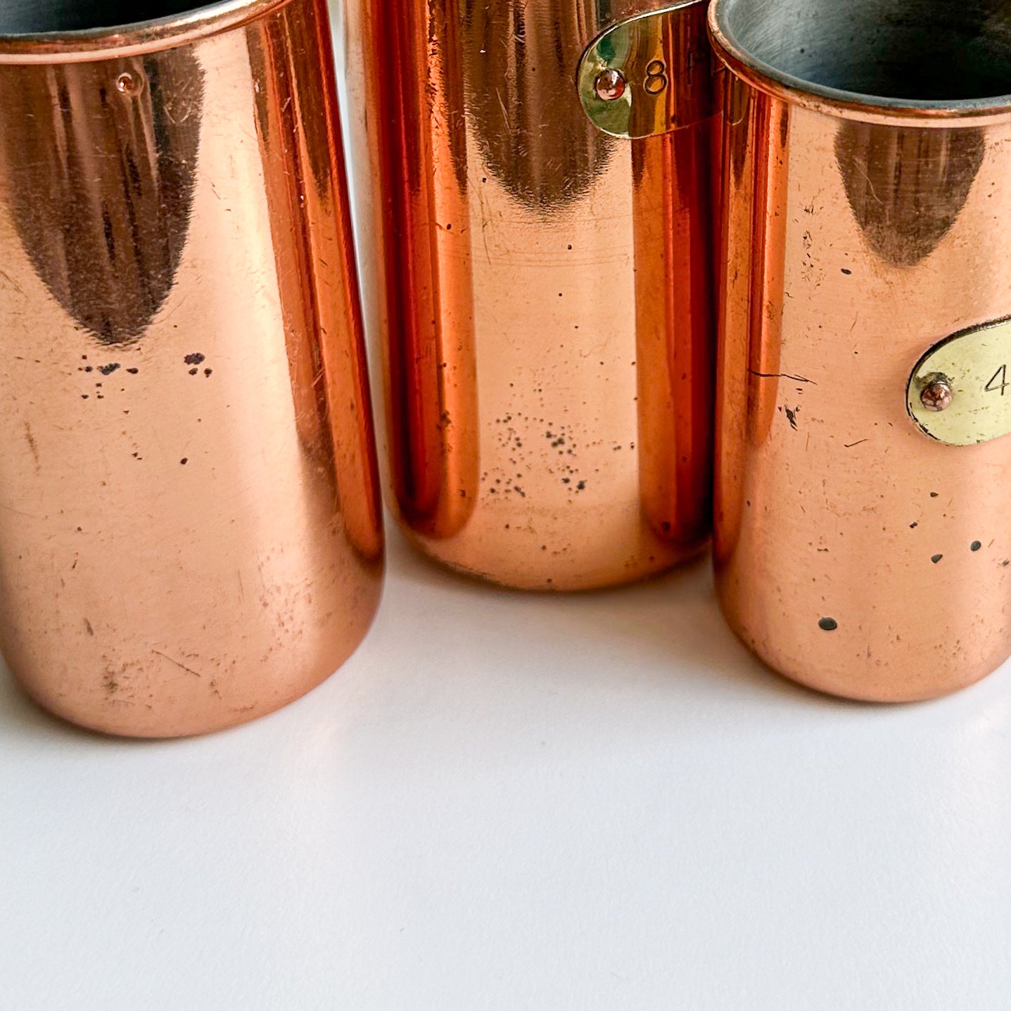 3 Copper Measuring Cups