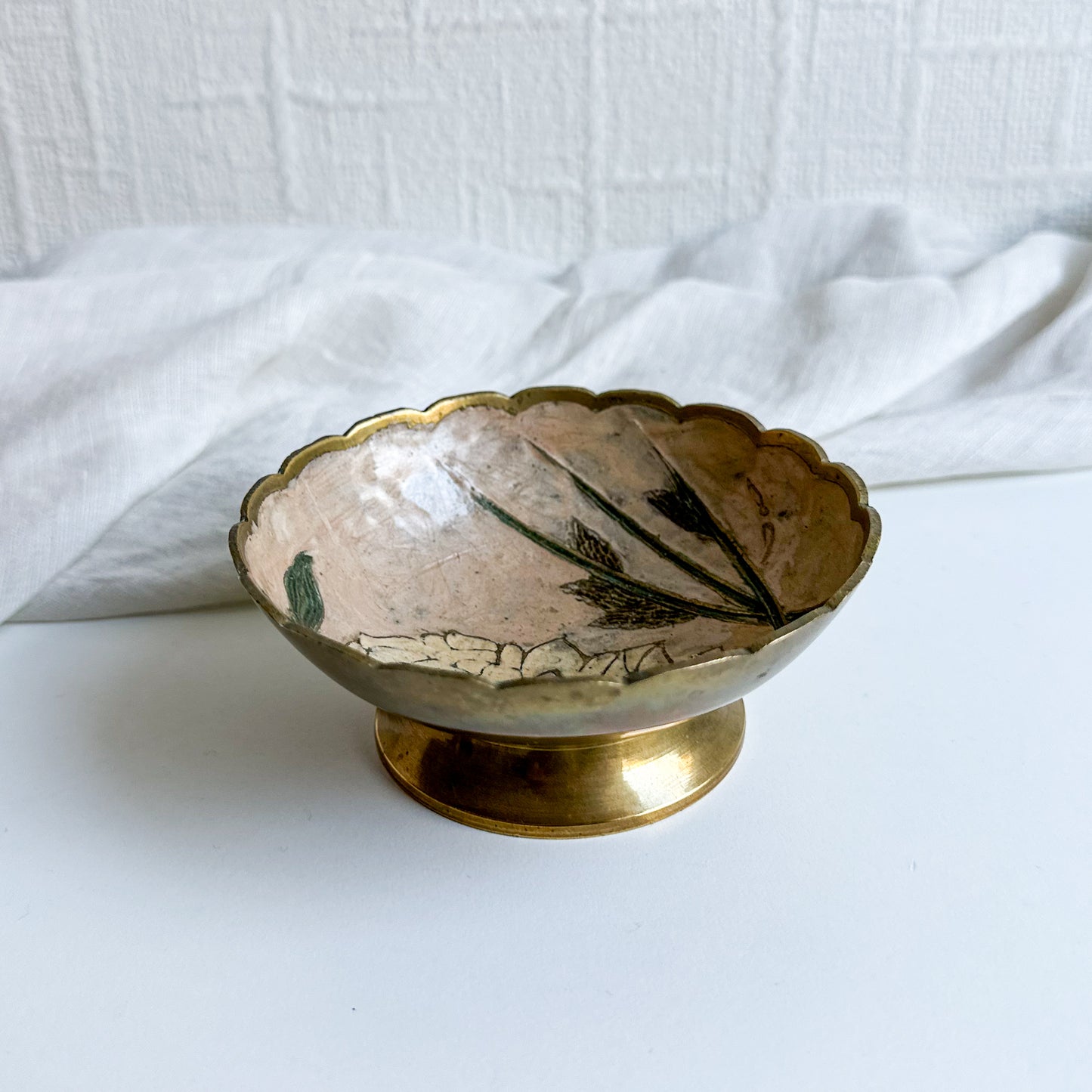 Brass Cloisonné Trinket Dish