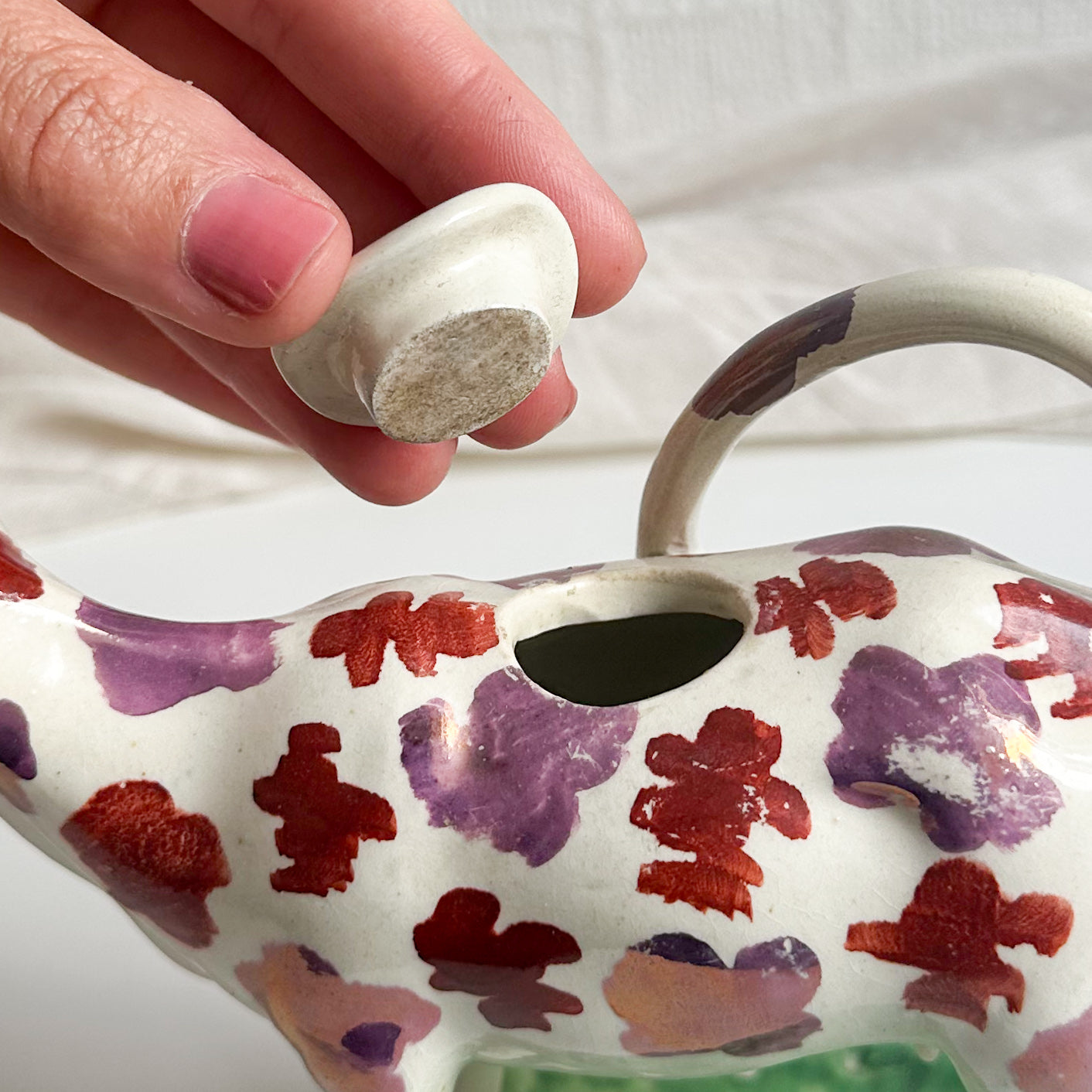 Cambrian Pottery Lustre Cow Creamer