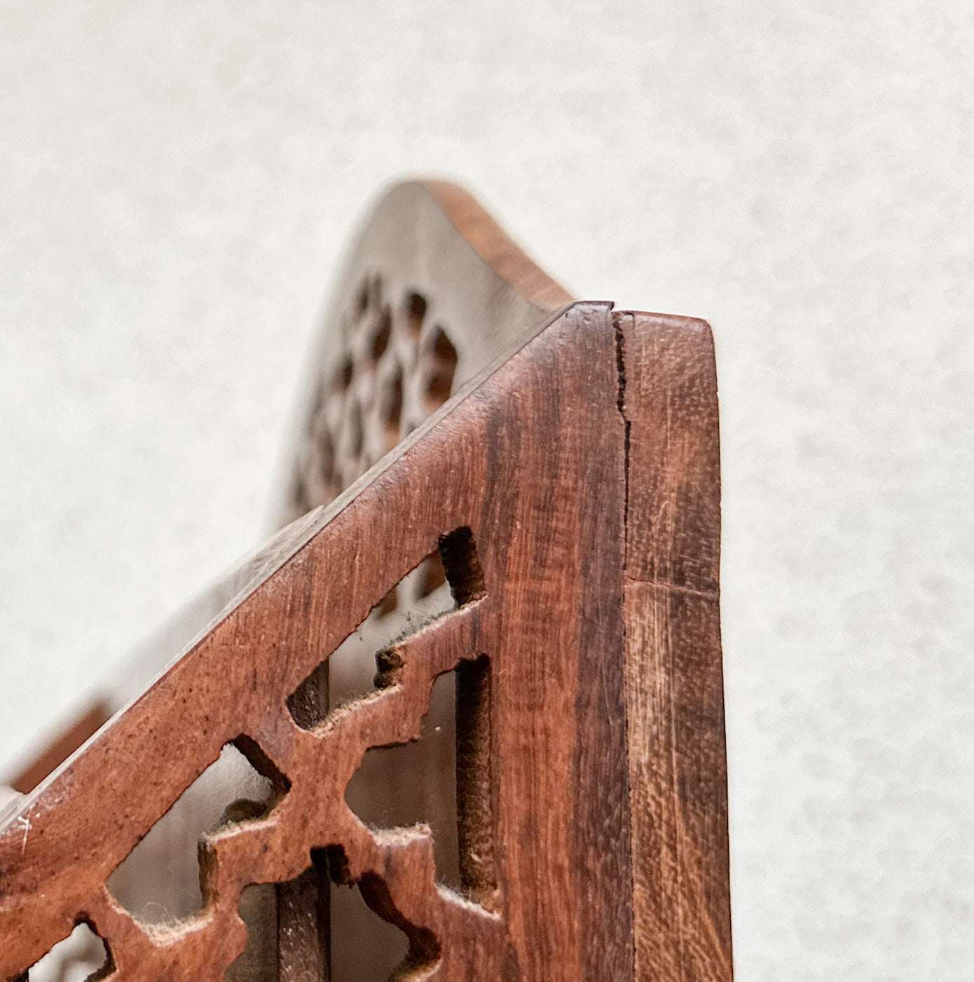 Pierced Wood Desk Organiser