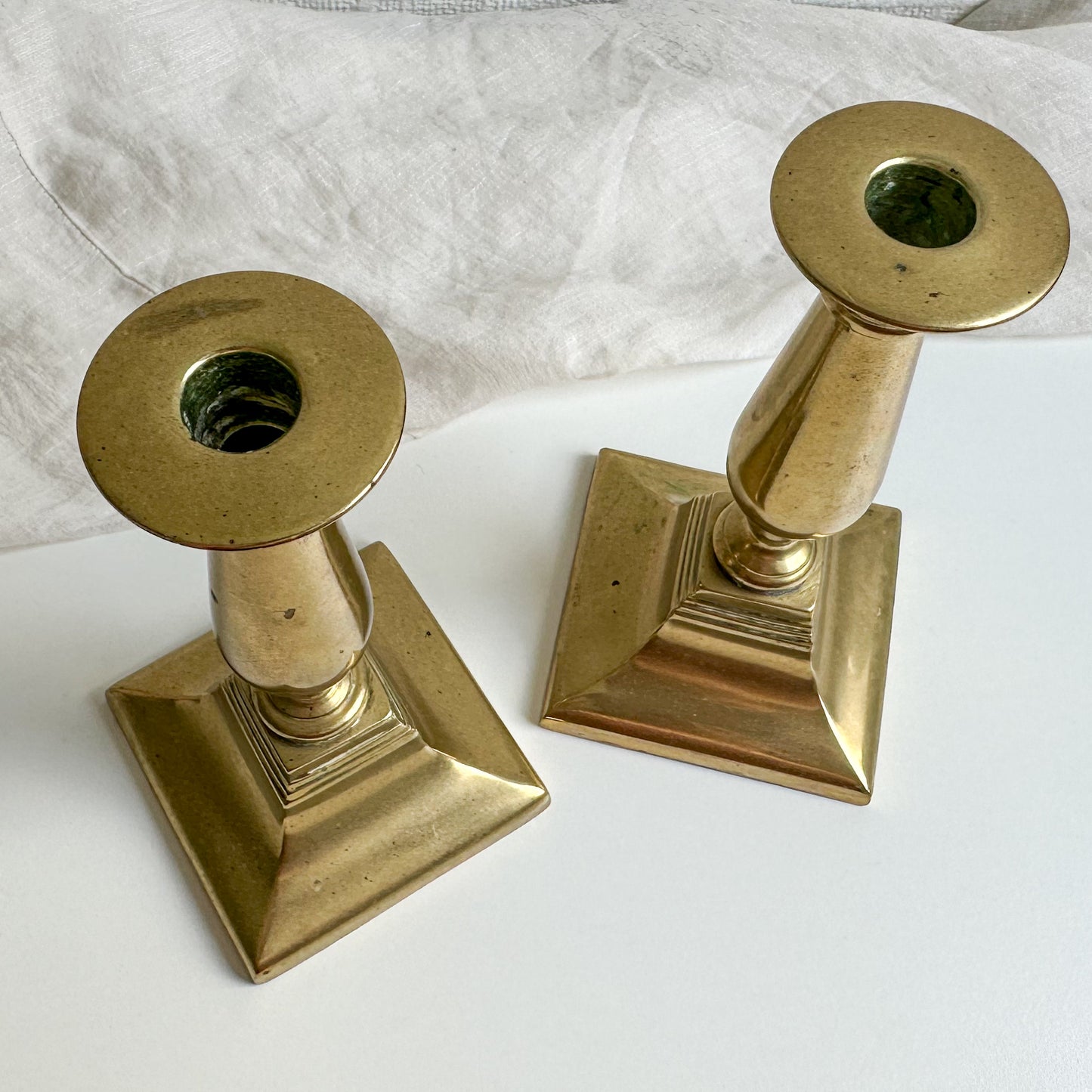 Pair of Antique Brass Candlesticks