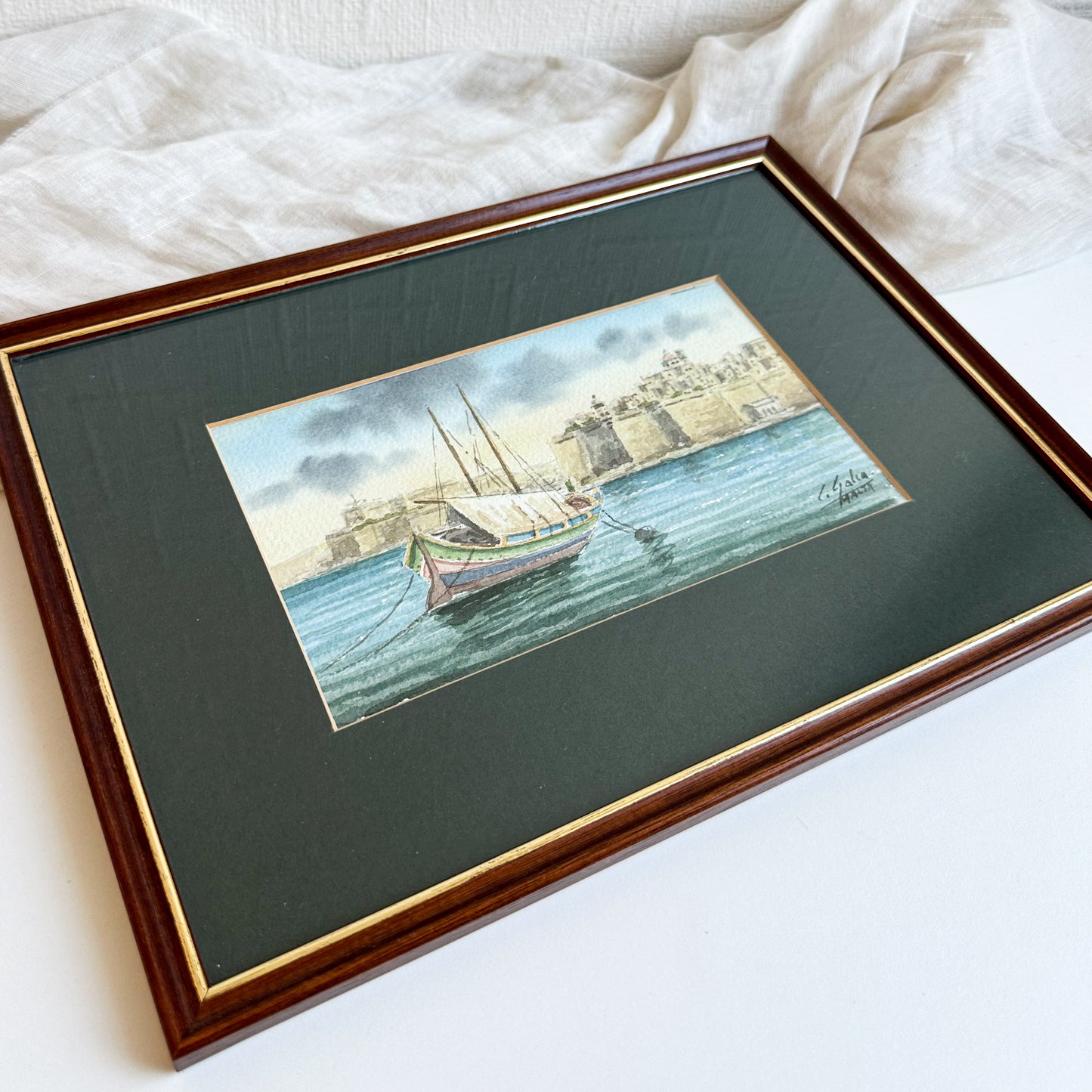 Framed Seascape Watercolour