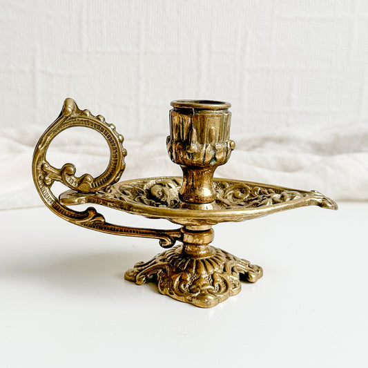 Ornate Brass Candle Holder