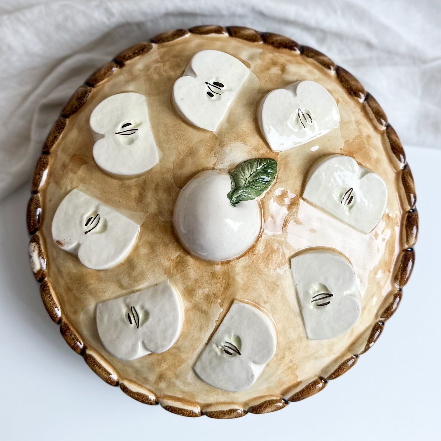 Portuguese Apple Pie Dish with Lid