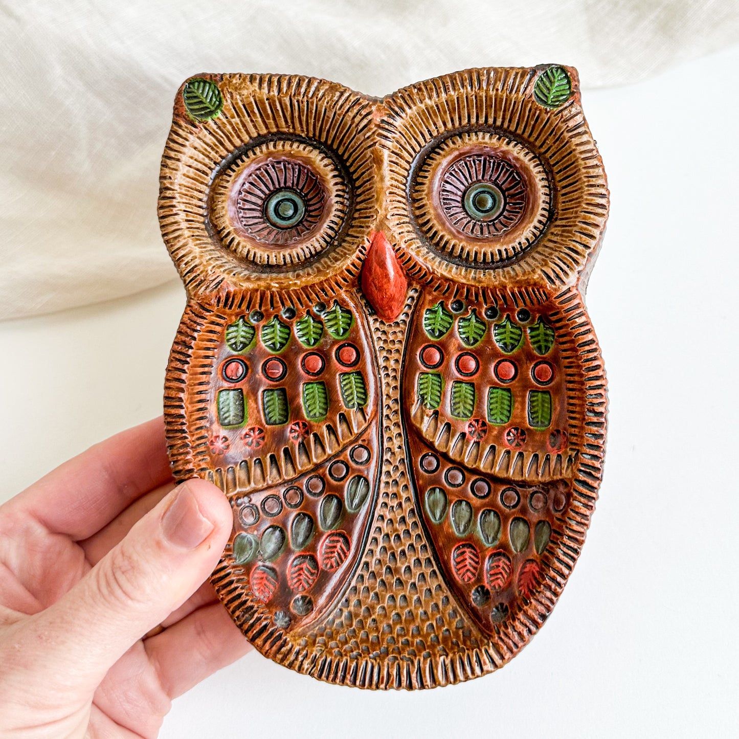 Ceramic Owl Trinket Dish