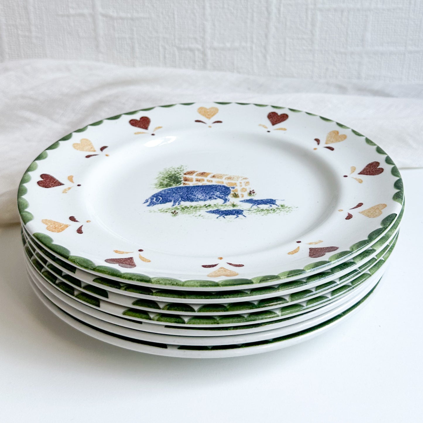 Set of 7 “Jack’s Farm” Plates