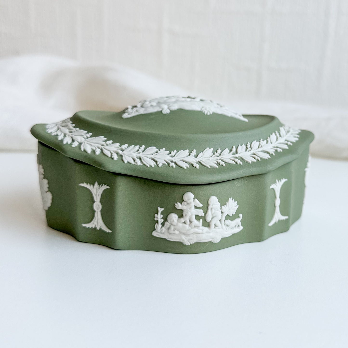 Green Jasperware Box by Wedgwood