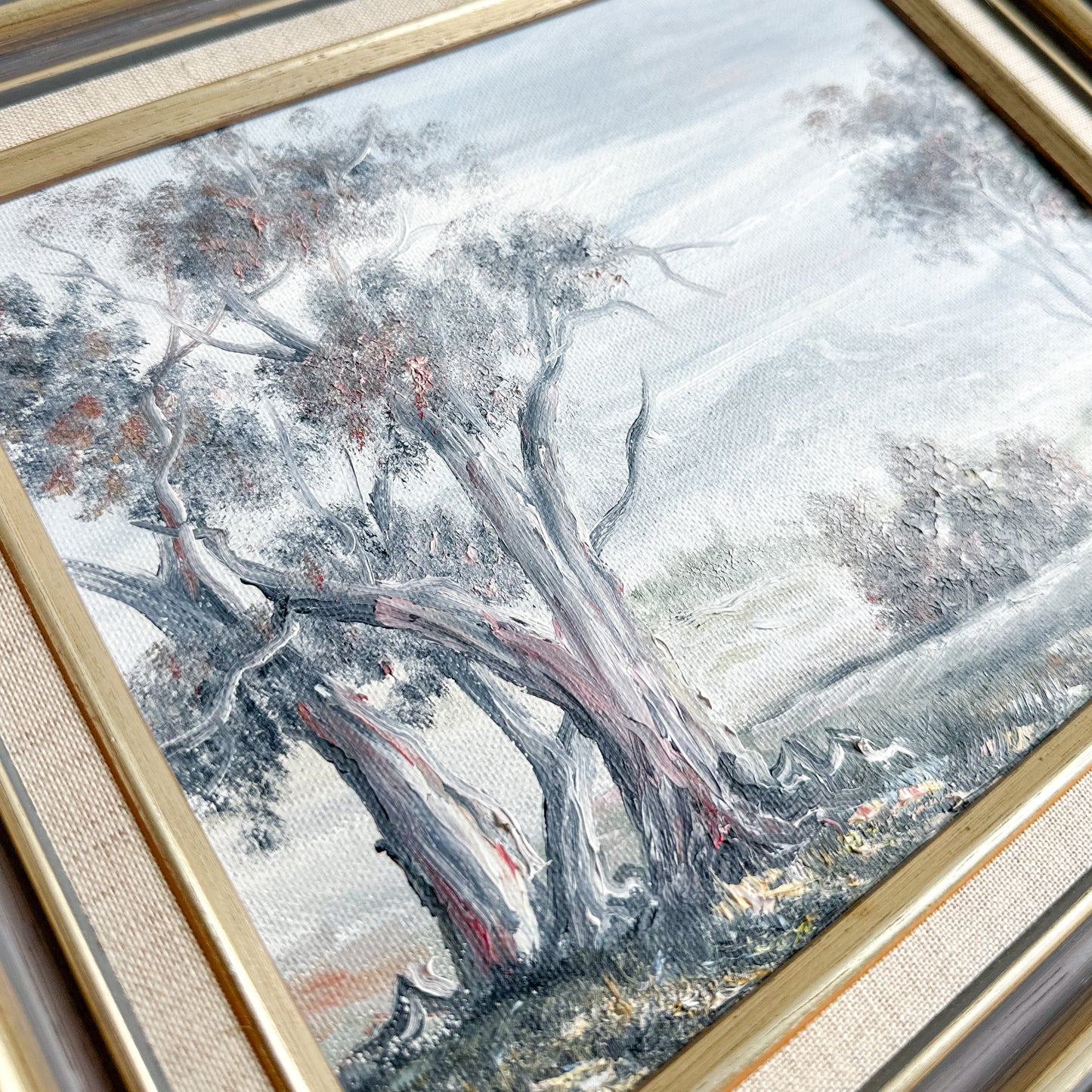 Foggy / Winter Scene Oil Painting