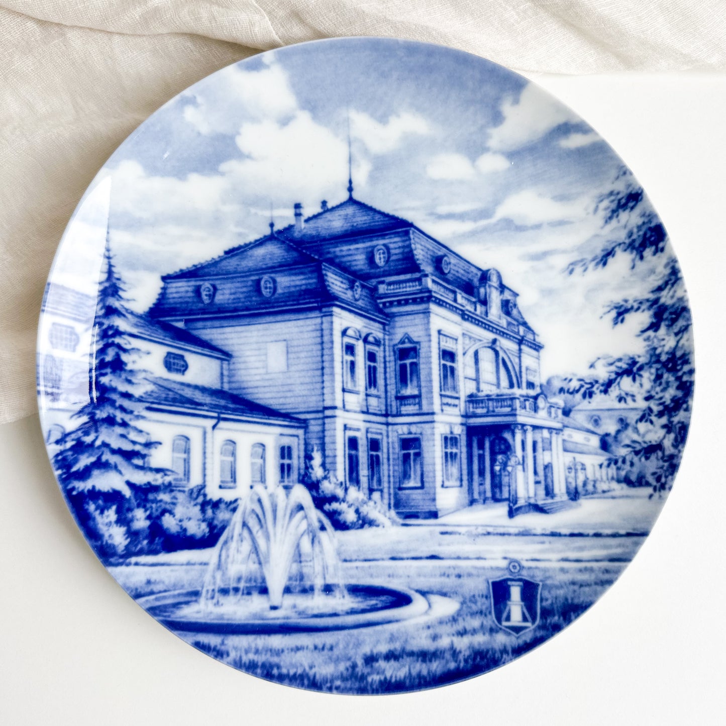 Blue and White German Wall Plate