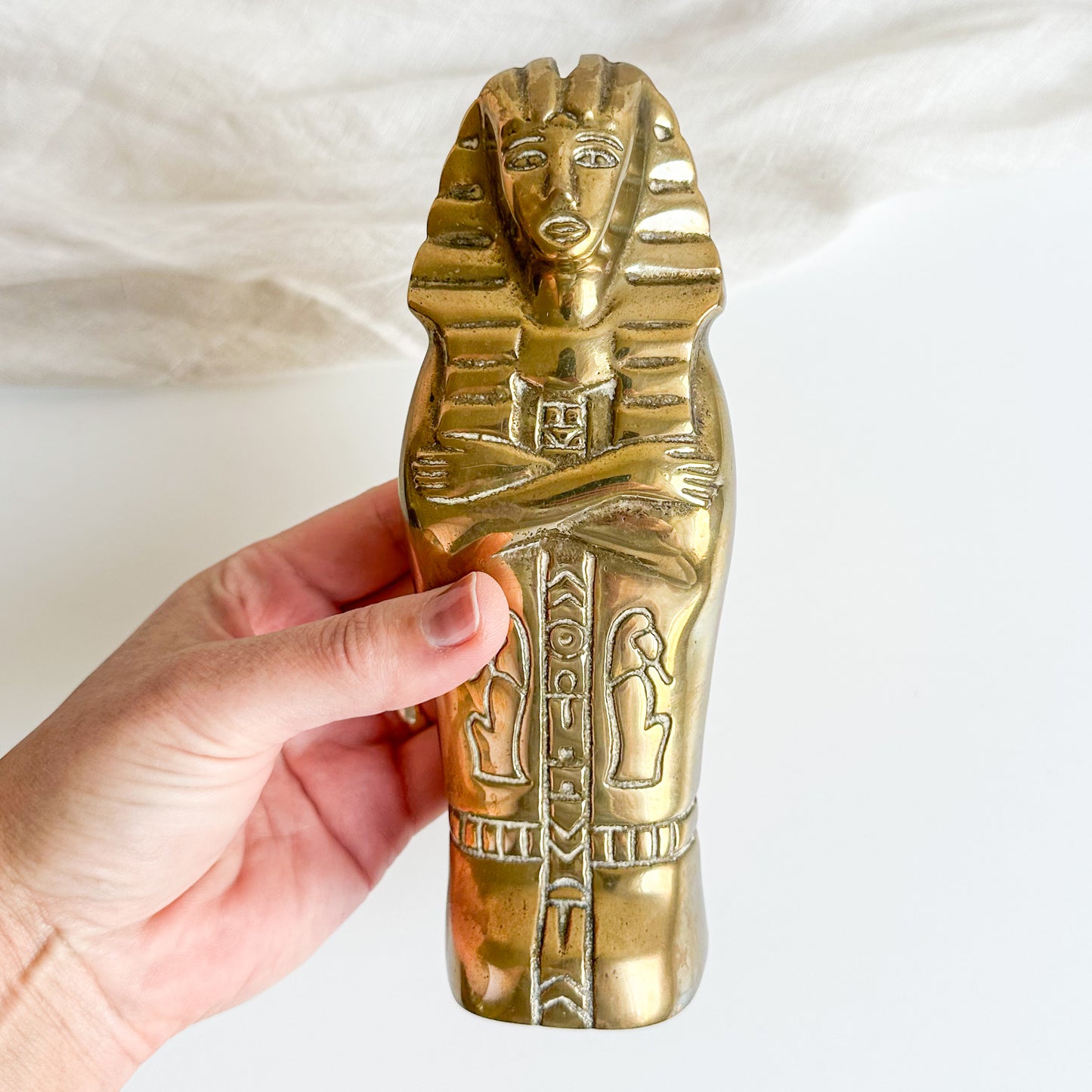 Brass Egyptian Sarcophagus Money Box