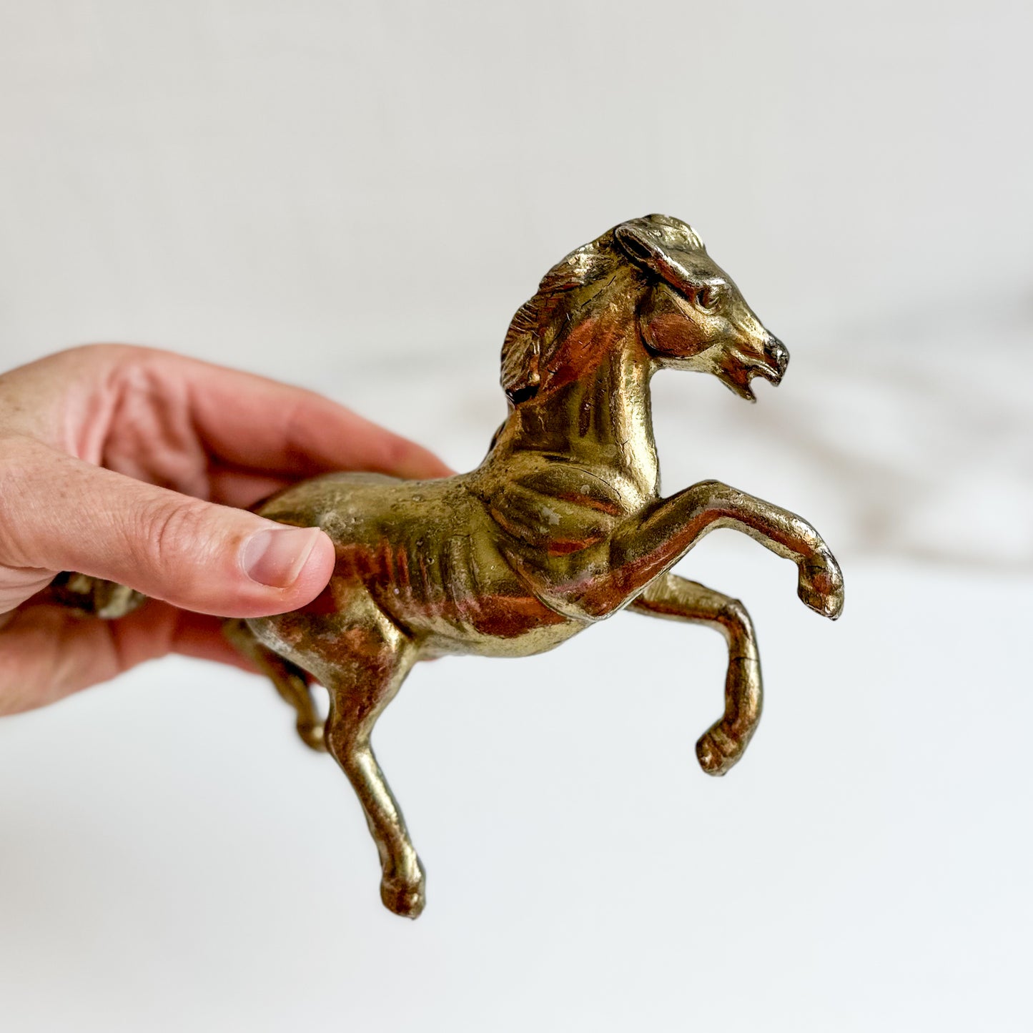 Metal Prancing Horse Figurine