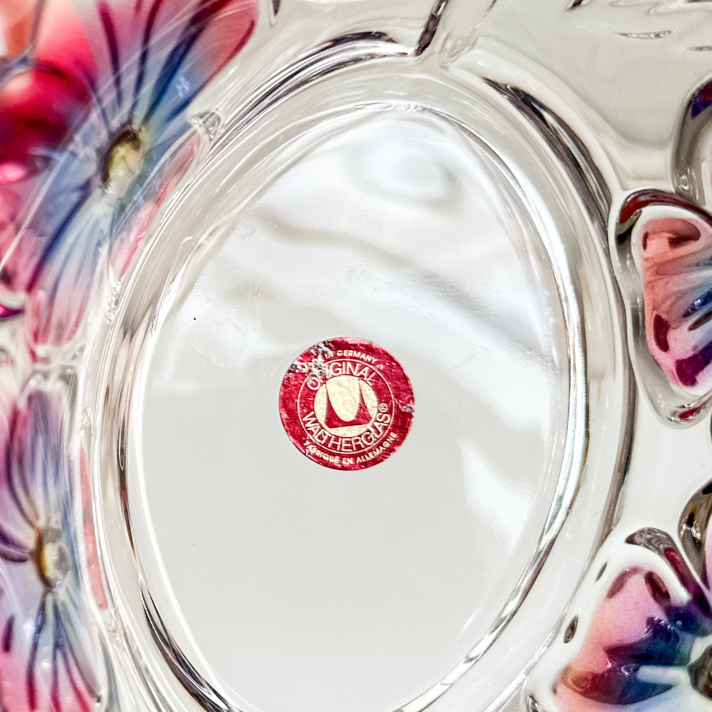 German Glass Floral Bowl / Vase