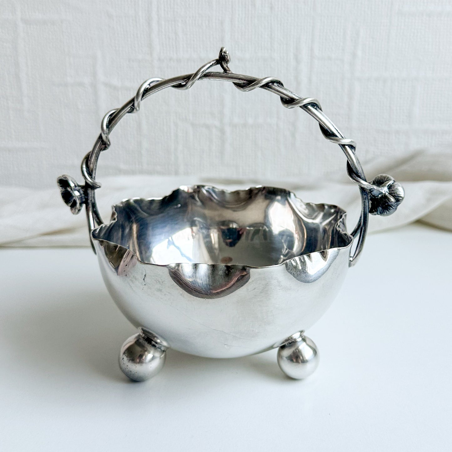 Silver Plated Basket Bowl