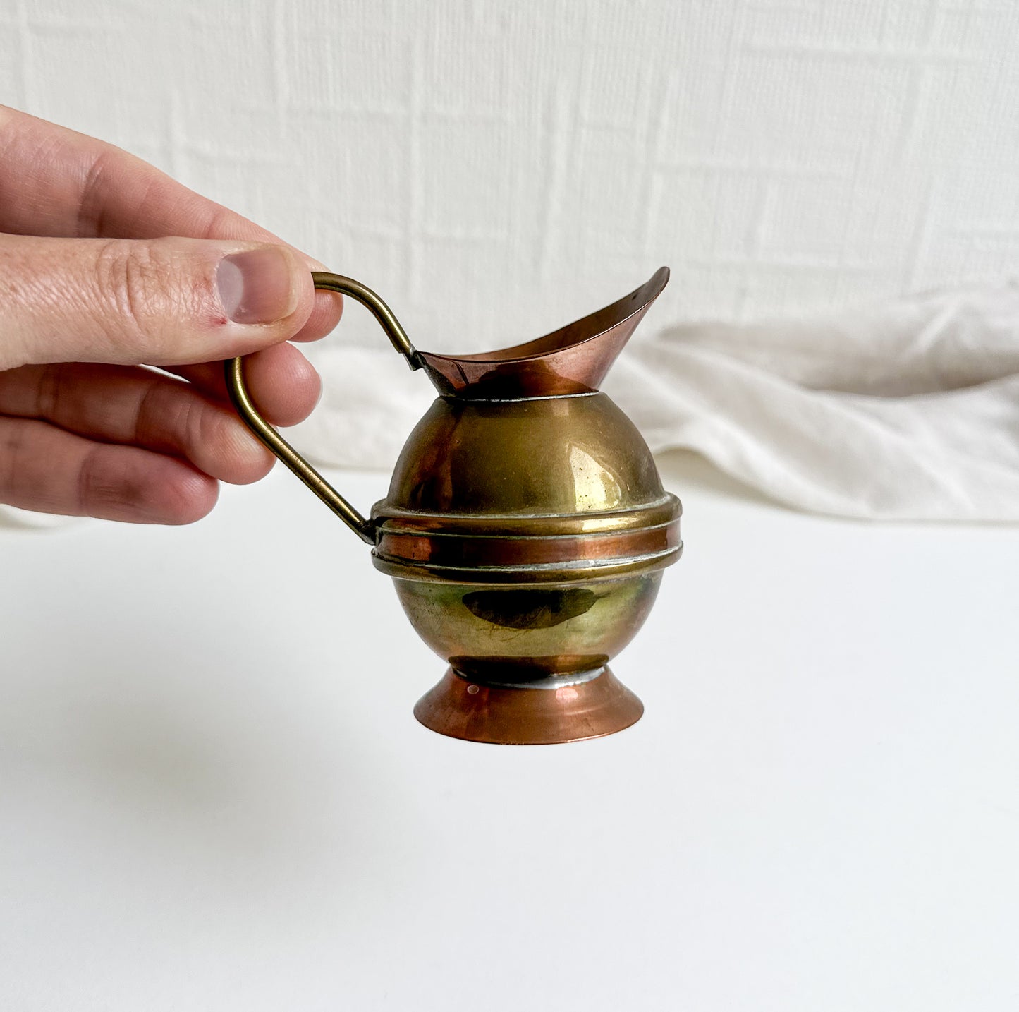 Brass and Copper Small Jug