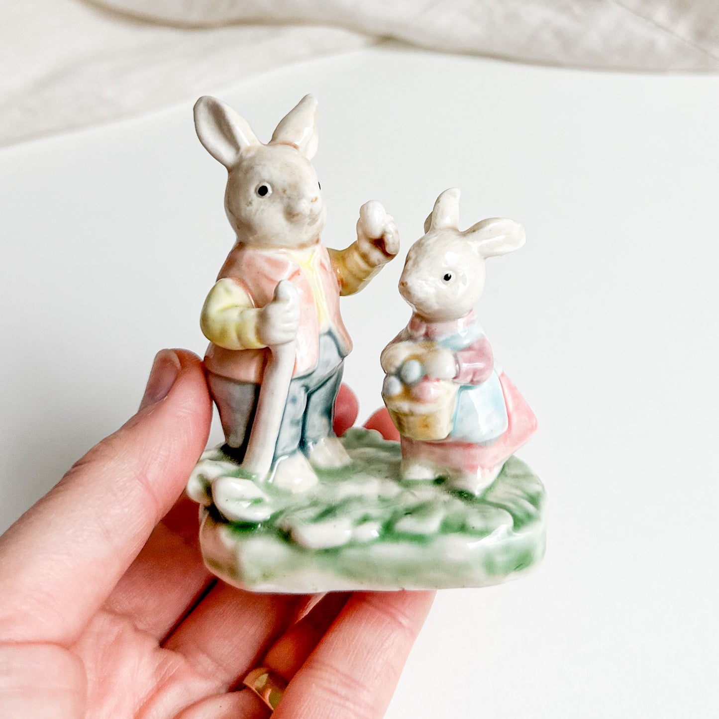 Albert Kessler Figurine with Two Bunnies