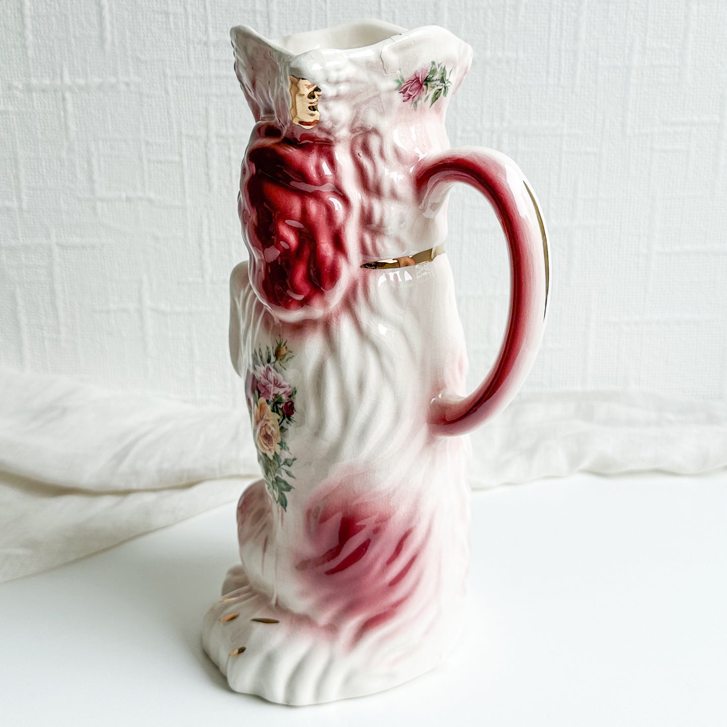 Antique Staffordshire Spaniel Jug