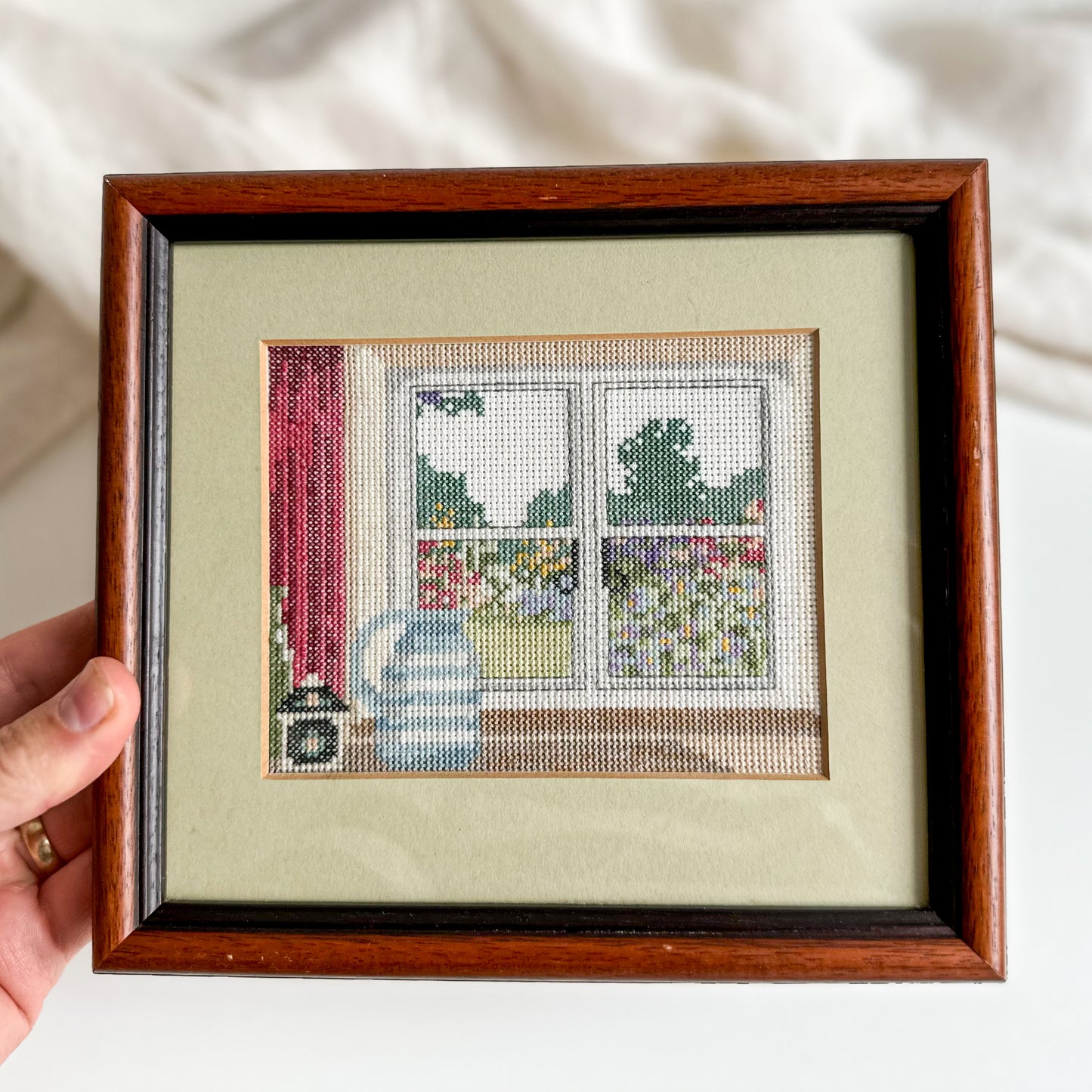 Framed Cross Stitch Picture