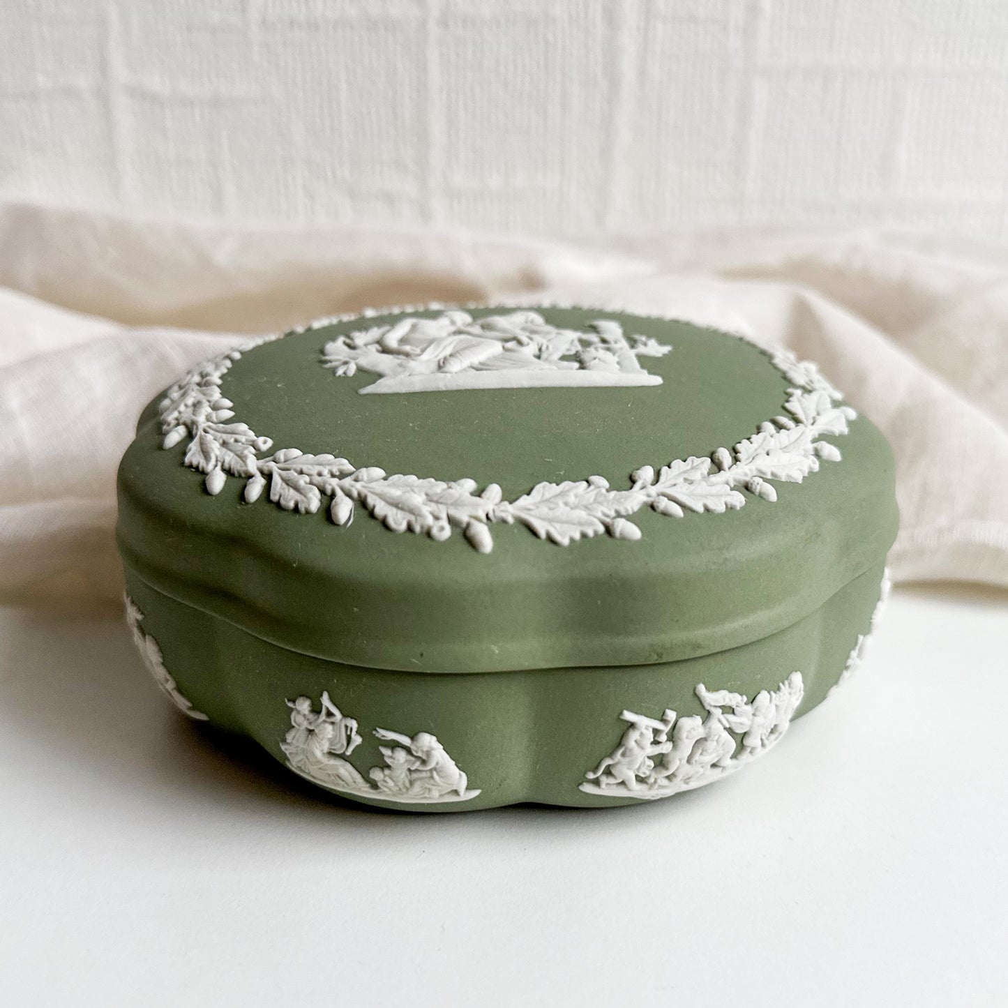 Green Jasperware Box by Wedgwood