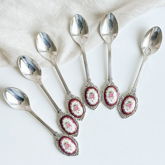 Set of 6 Floral Teaspoon