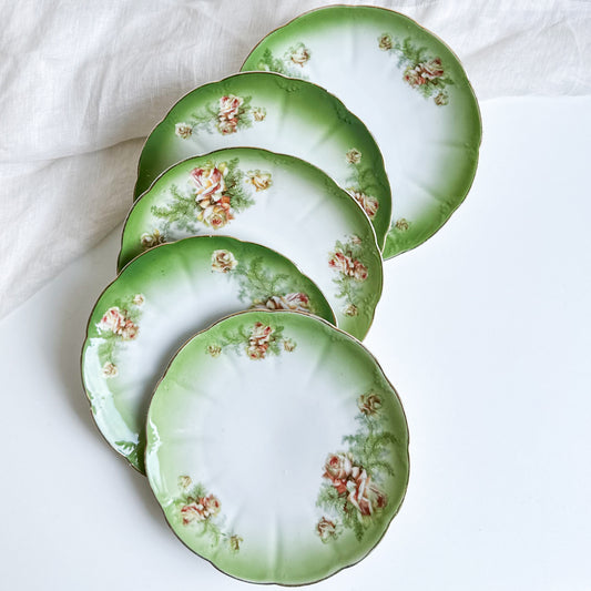 Set of 5 Antique Small Plates