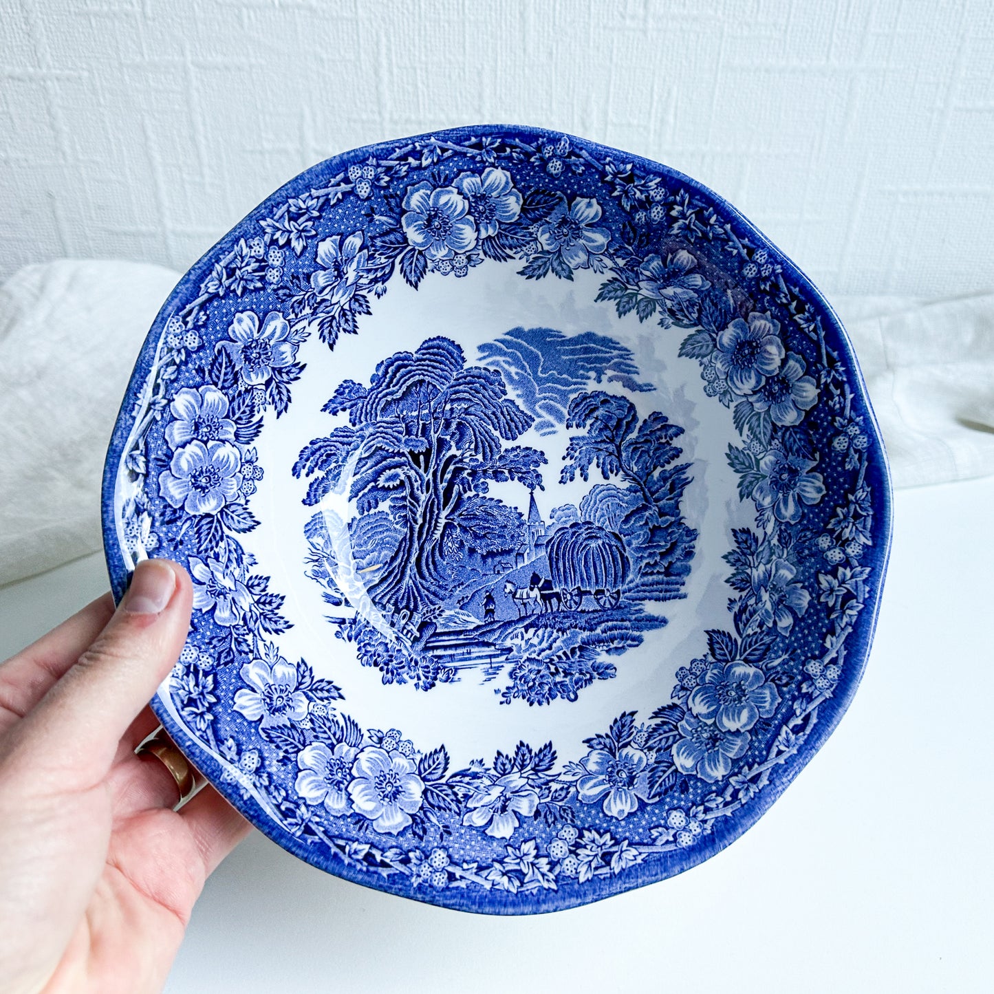 Blue & White Serving Bowl