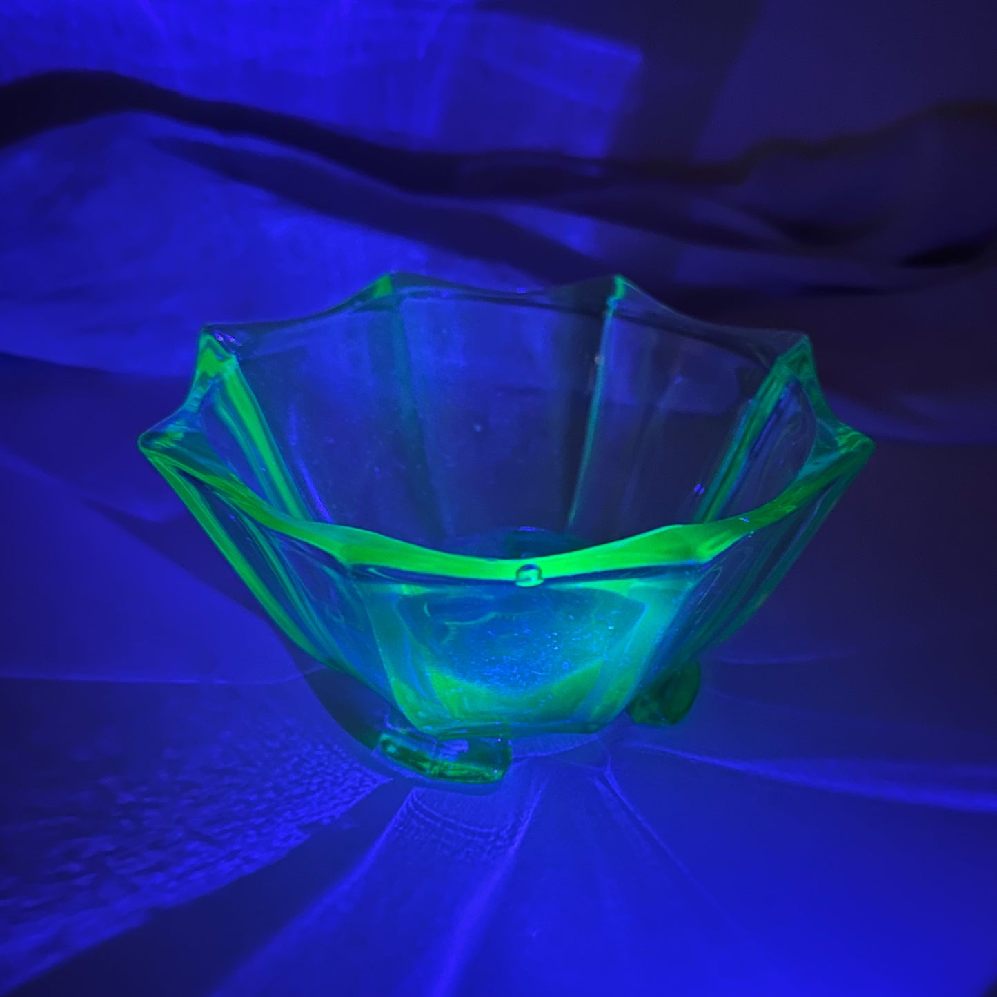 Art Deco Uranium Glass Bowl