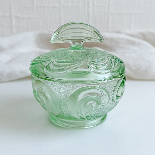 Art Deco Glass Trinket Bowl