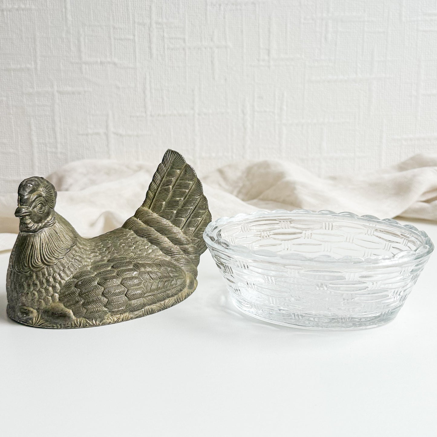 Silver Plated Hen on Nest