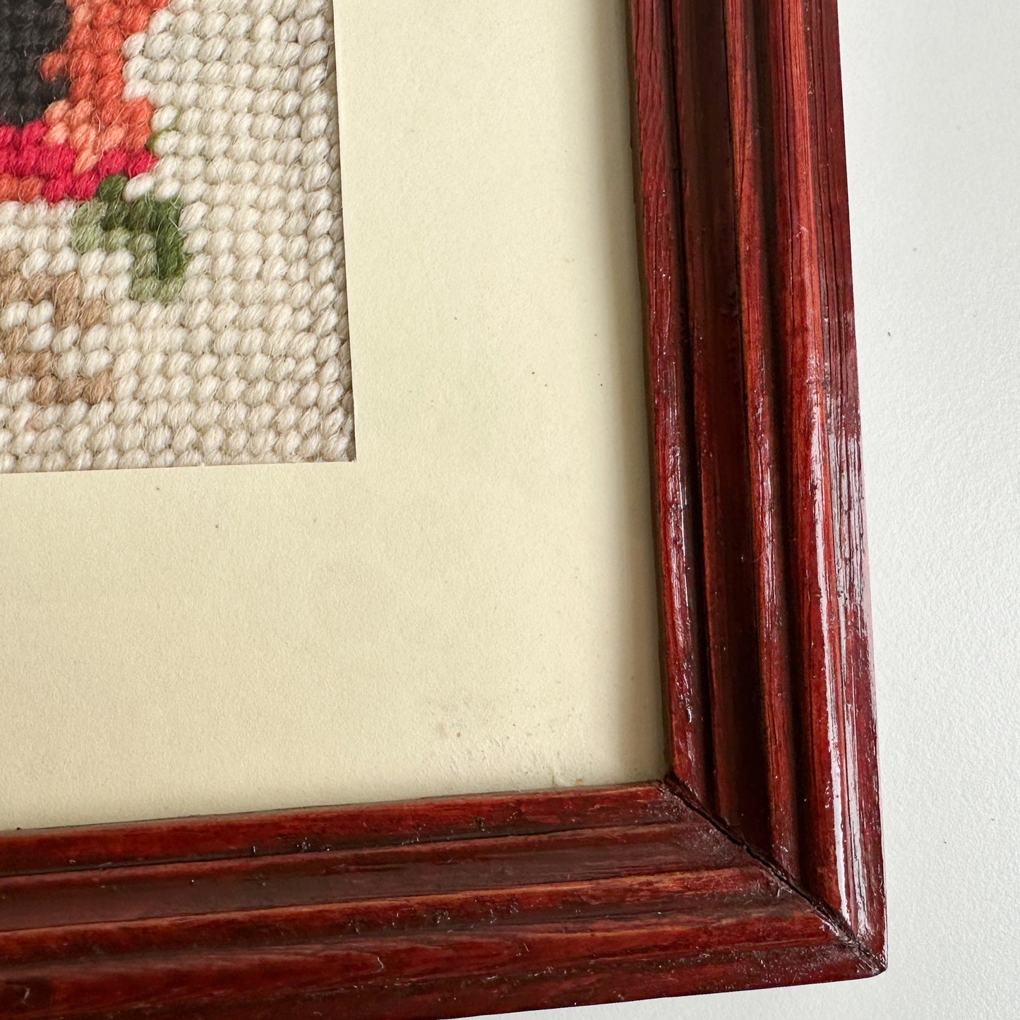 Framed Poppy Needlepoint