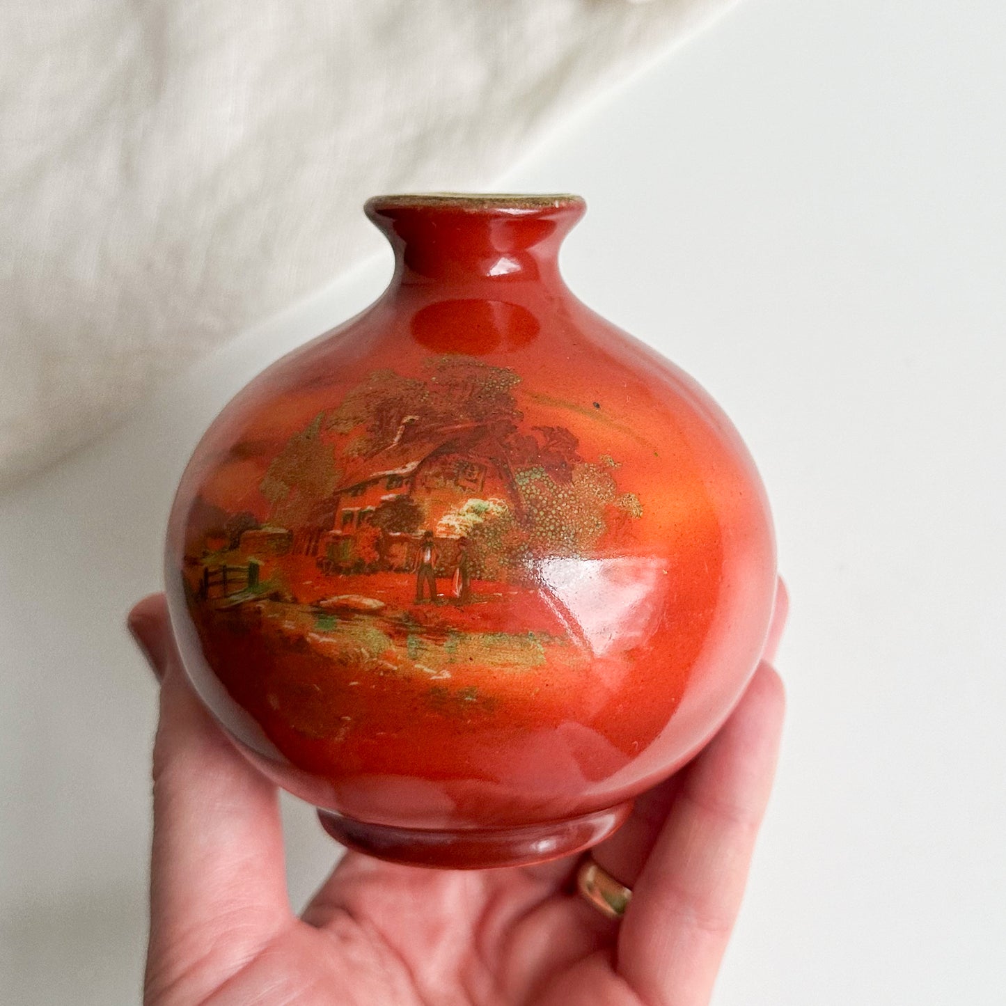 Antique Ball Shaped Bud Vase 2