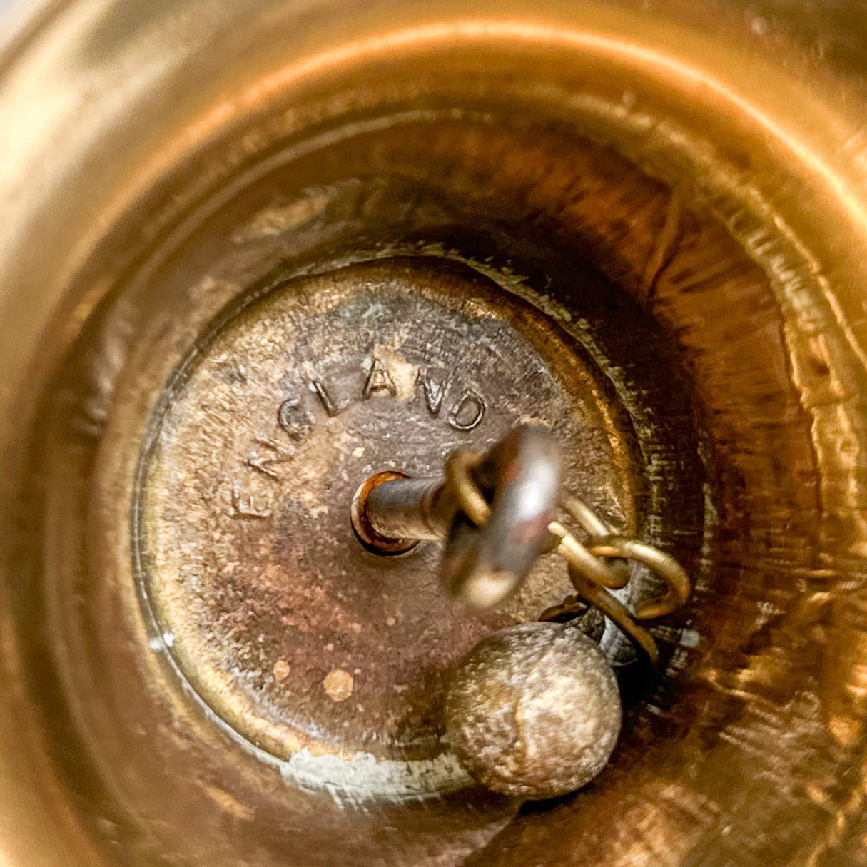 Brass Bell with Candle Holder