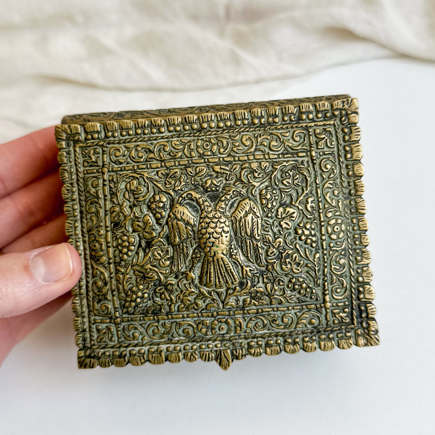 Ornate Brass Jewellery Box