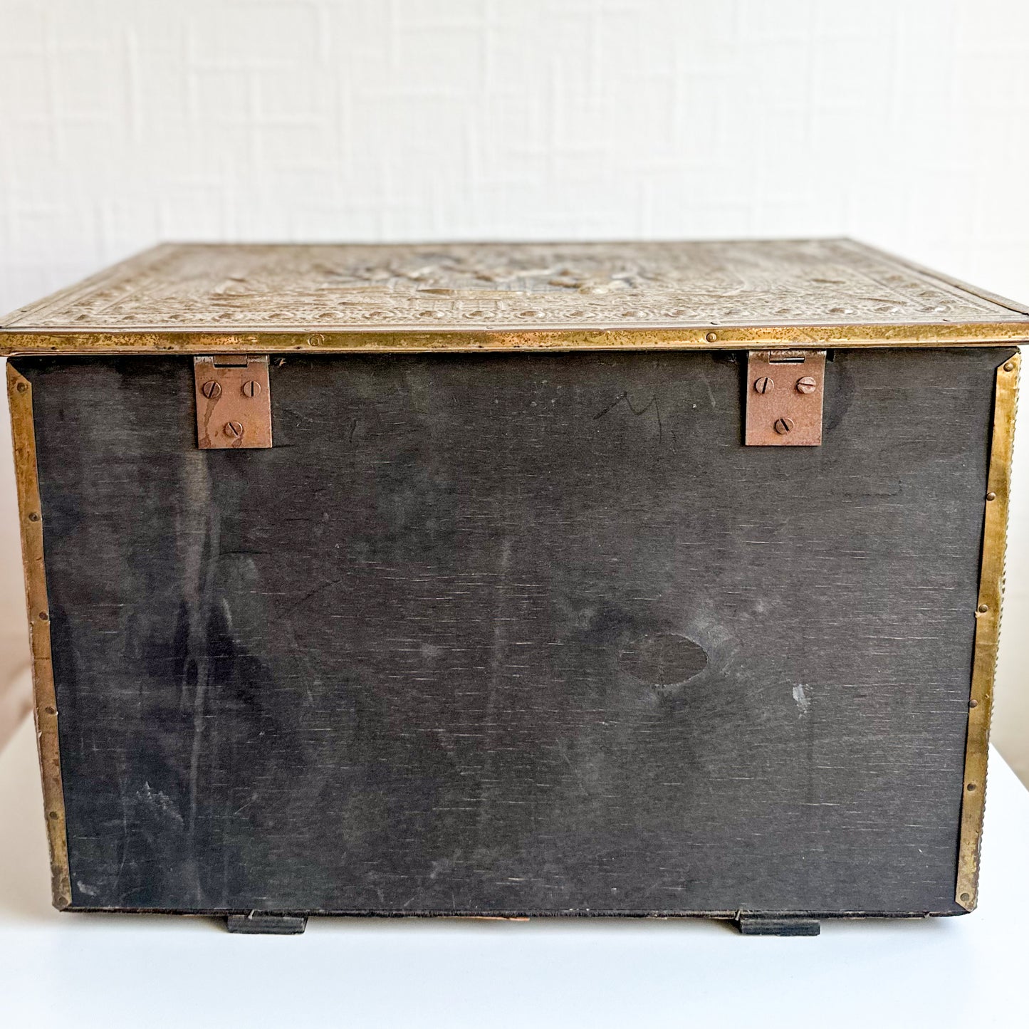 Antique Brass Coal Box