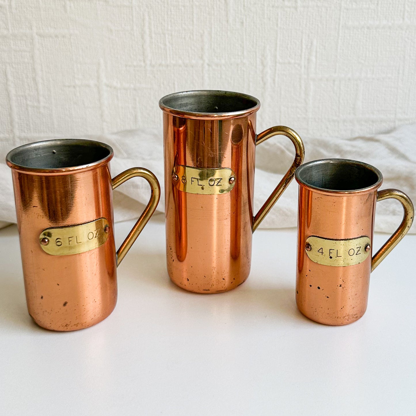 3 Copper Measuring Cups
