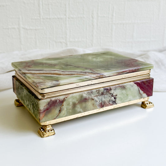 Onyx Box with Hinged Lid