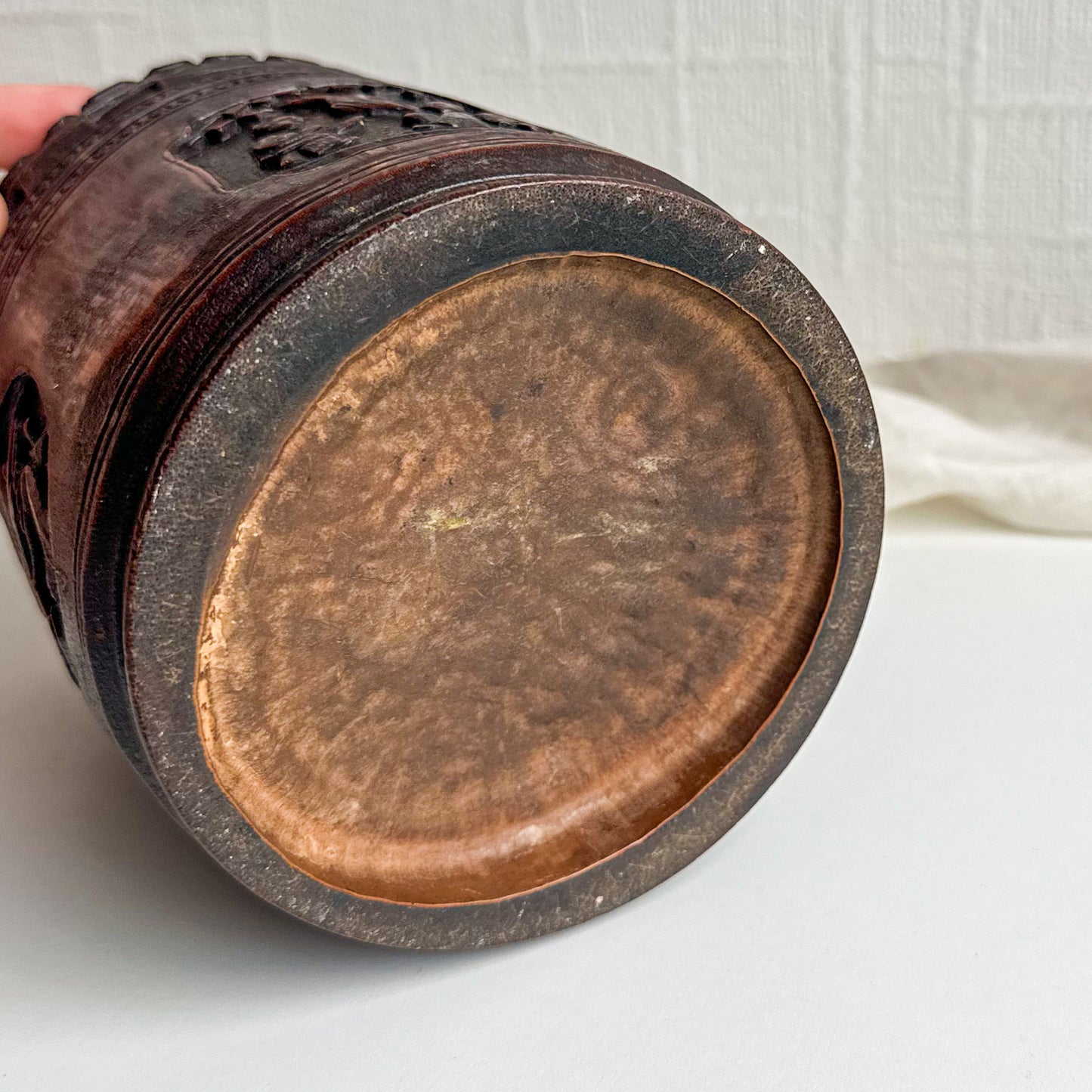 Chinese Carved Bamboo Tobacco Box