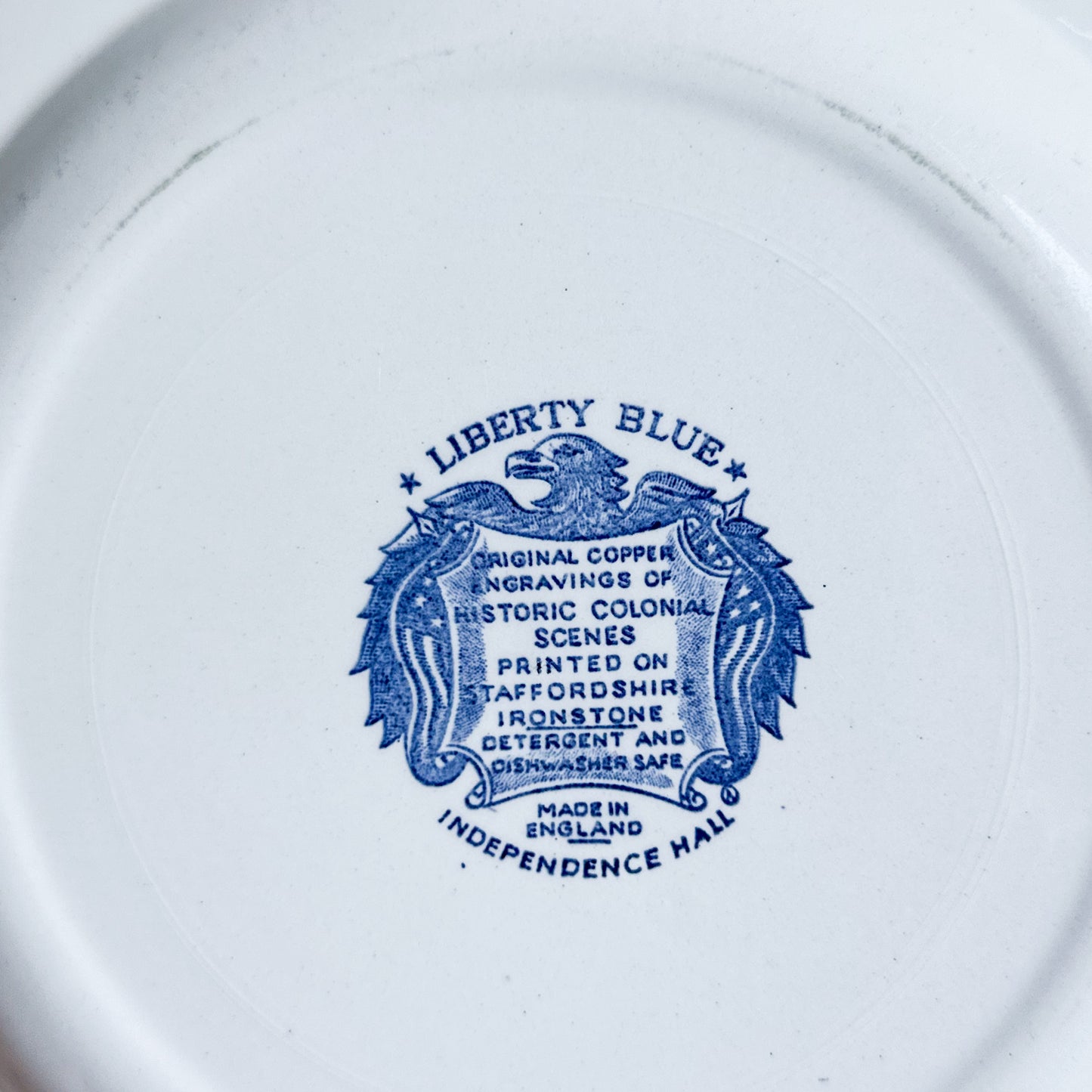 Set of 6 Blue and White Plates