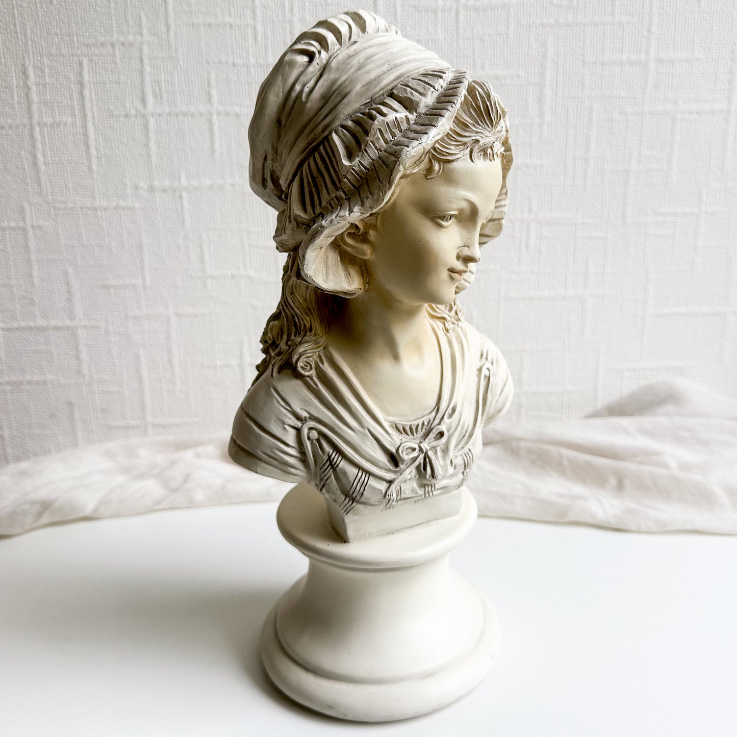 Resin Bust of Lady with Bonnet